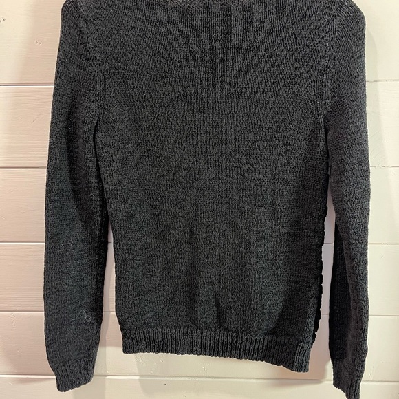 🖤 L AUREN RALPH LAUREN – Black Open-Knit Sweater – Size L - Picture 5 of 7